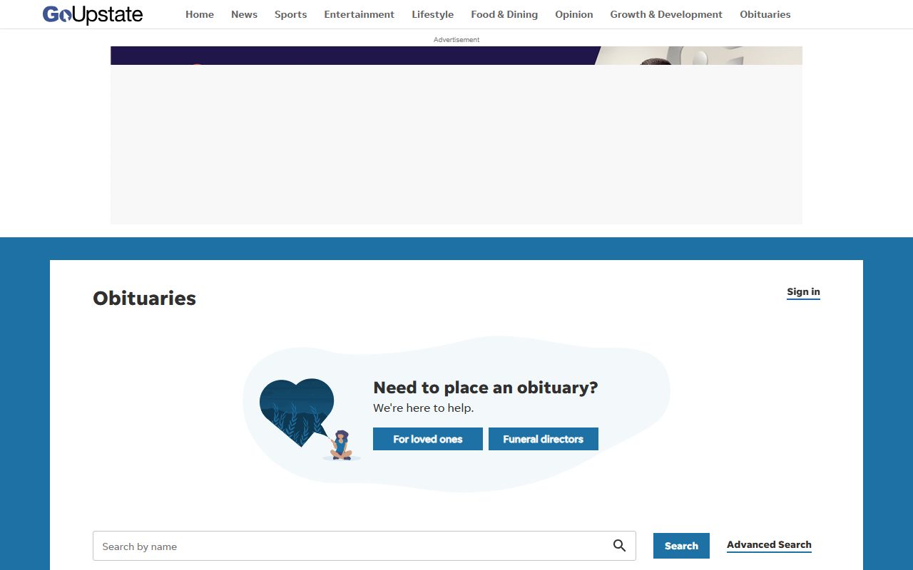 Herald-Journal newspaper obituaries page for Spartanburg County